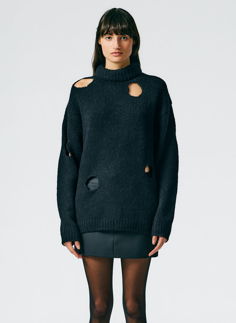 Trou Trou Alpaca Sweater Black-01