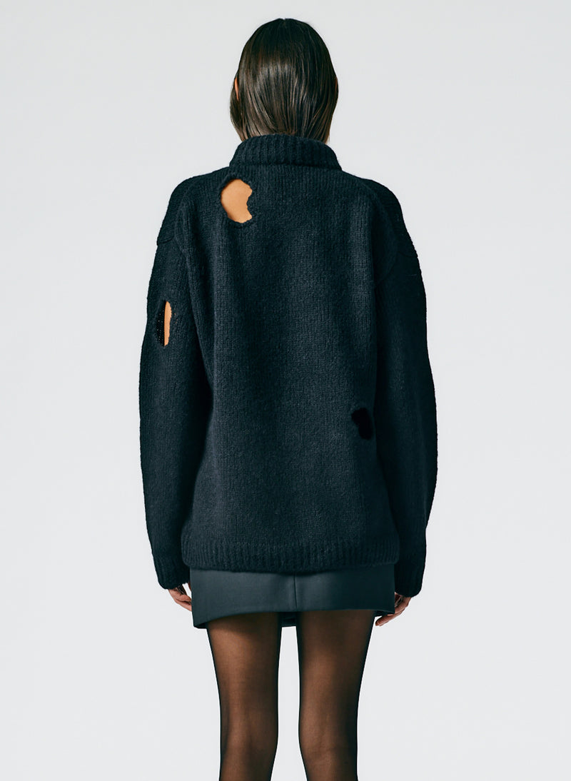 Trou Trou Alpaca Sweater Black-03