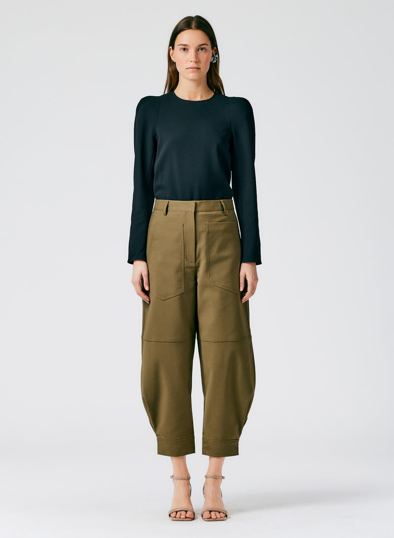 City Stretch Sculpted Pant Moss-01
