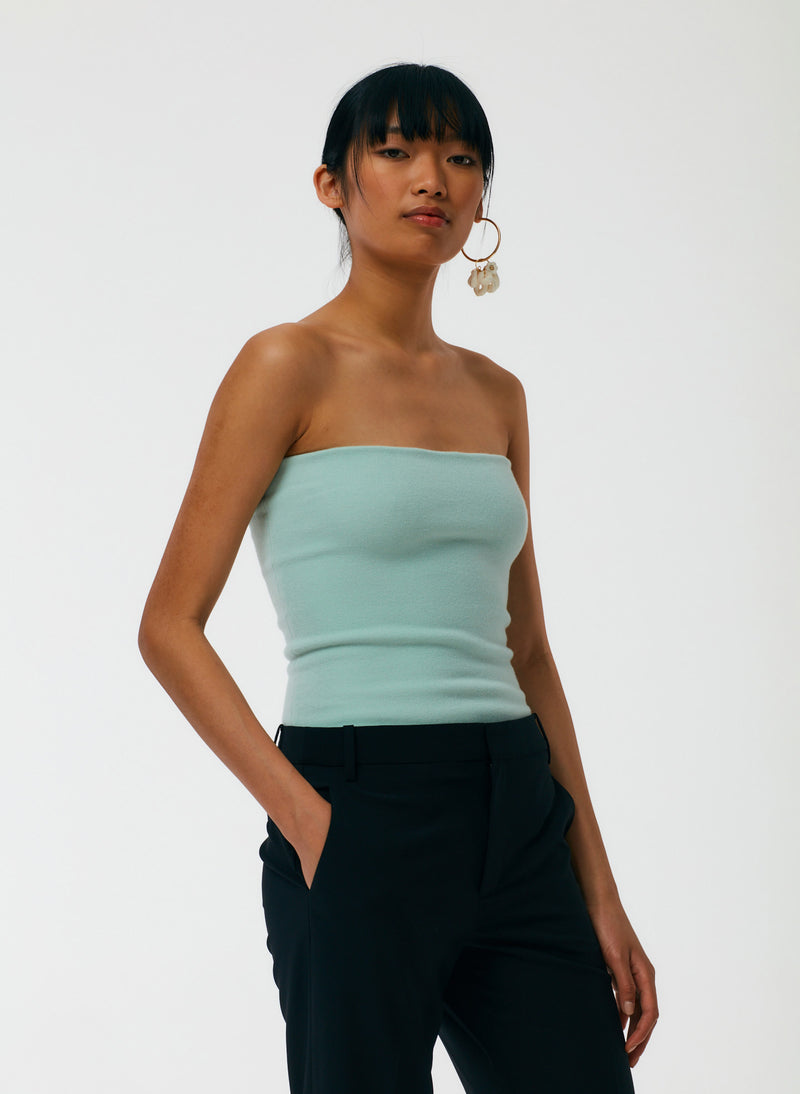 Compact Stretch Cashmere Tube Top – Tibi Official