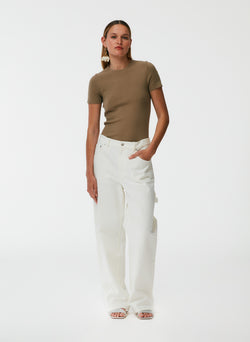Compact Stretch Cashmere Kate Mini T-Shirt Sand-6