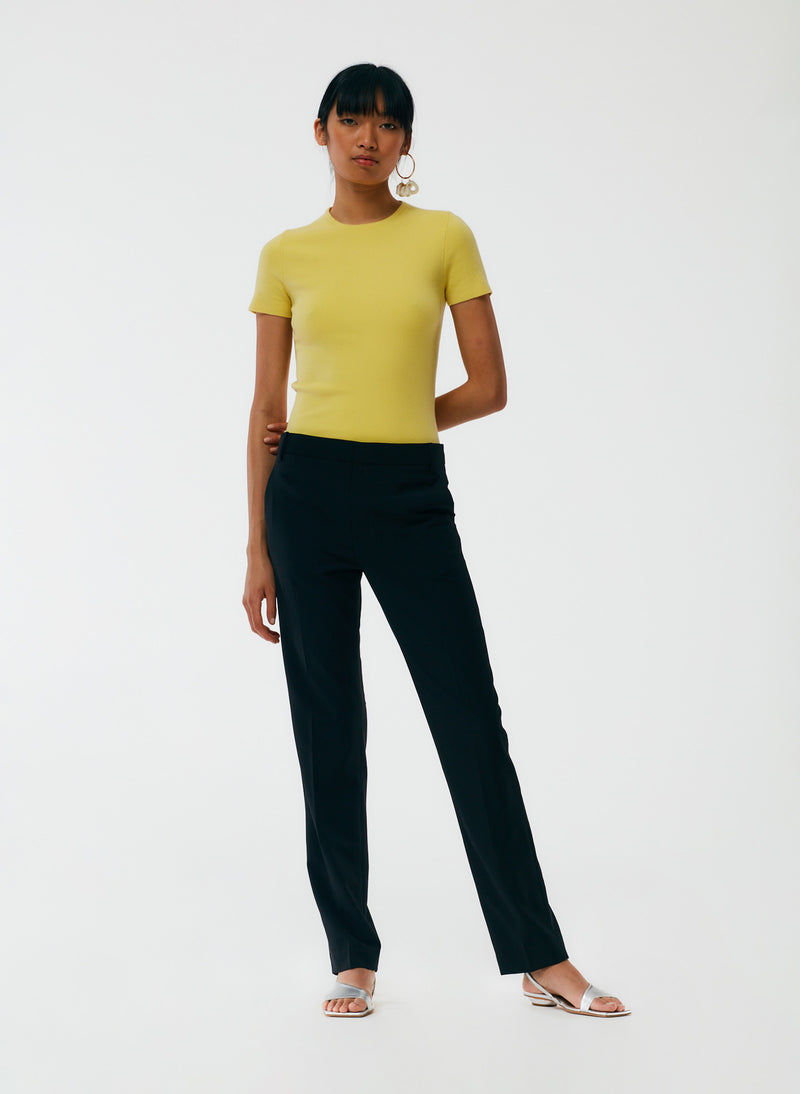 Compact Stretch Cashmere Kate Mini T-Shirt Canary Yellow-2