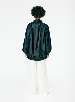 Feather Weight Leather Oversized Bomber Black-05