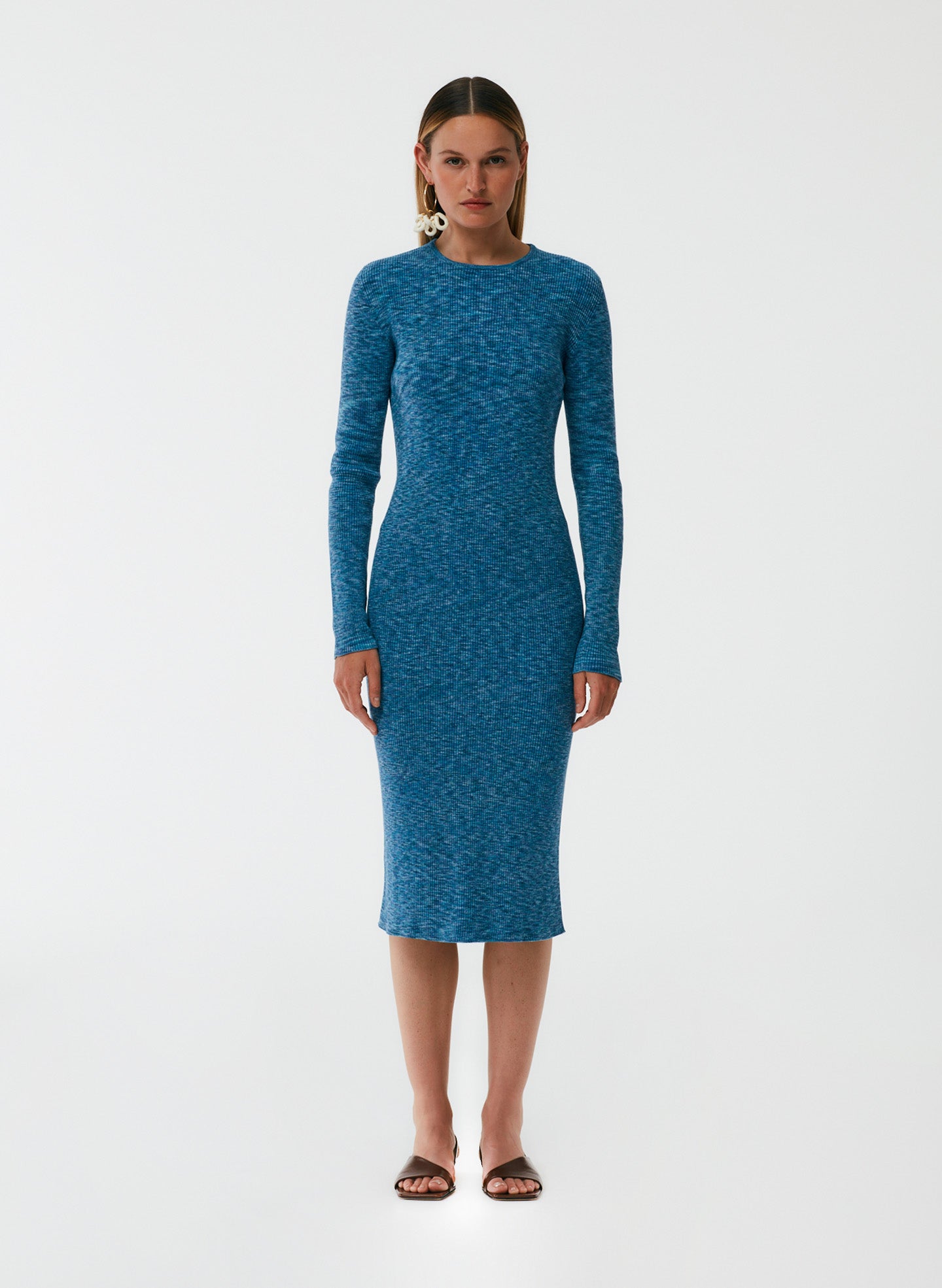 Printed Combed Cotton Crewneck Shift Dress Tibi Official Printed Combed Cotton Crewneck Shift Dress Tibi Official