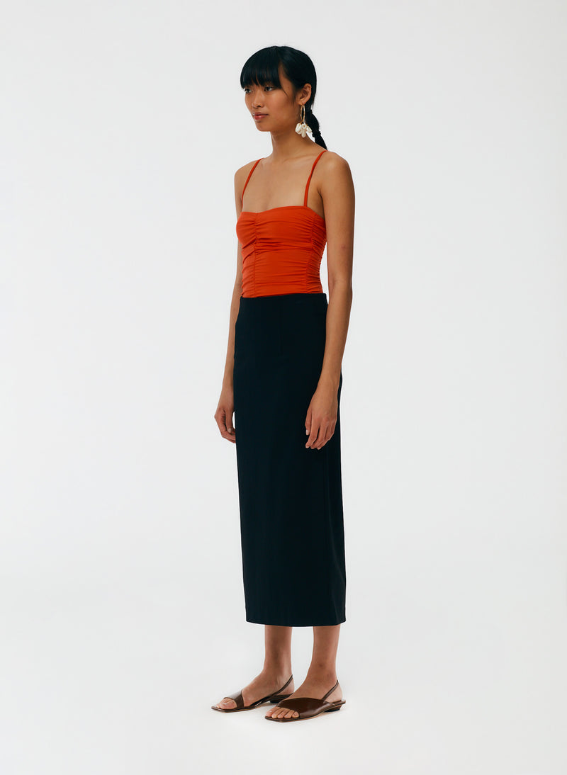 Bomb Product of the Day: ASOS Stripe Minimal Off Shoulder Top and Stripe Pencil  Skirt In Structured Satin