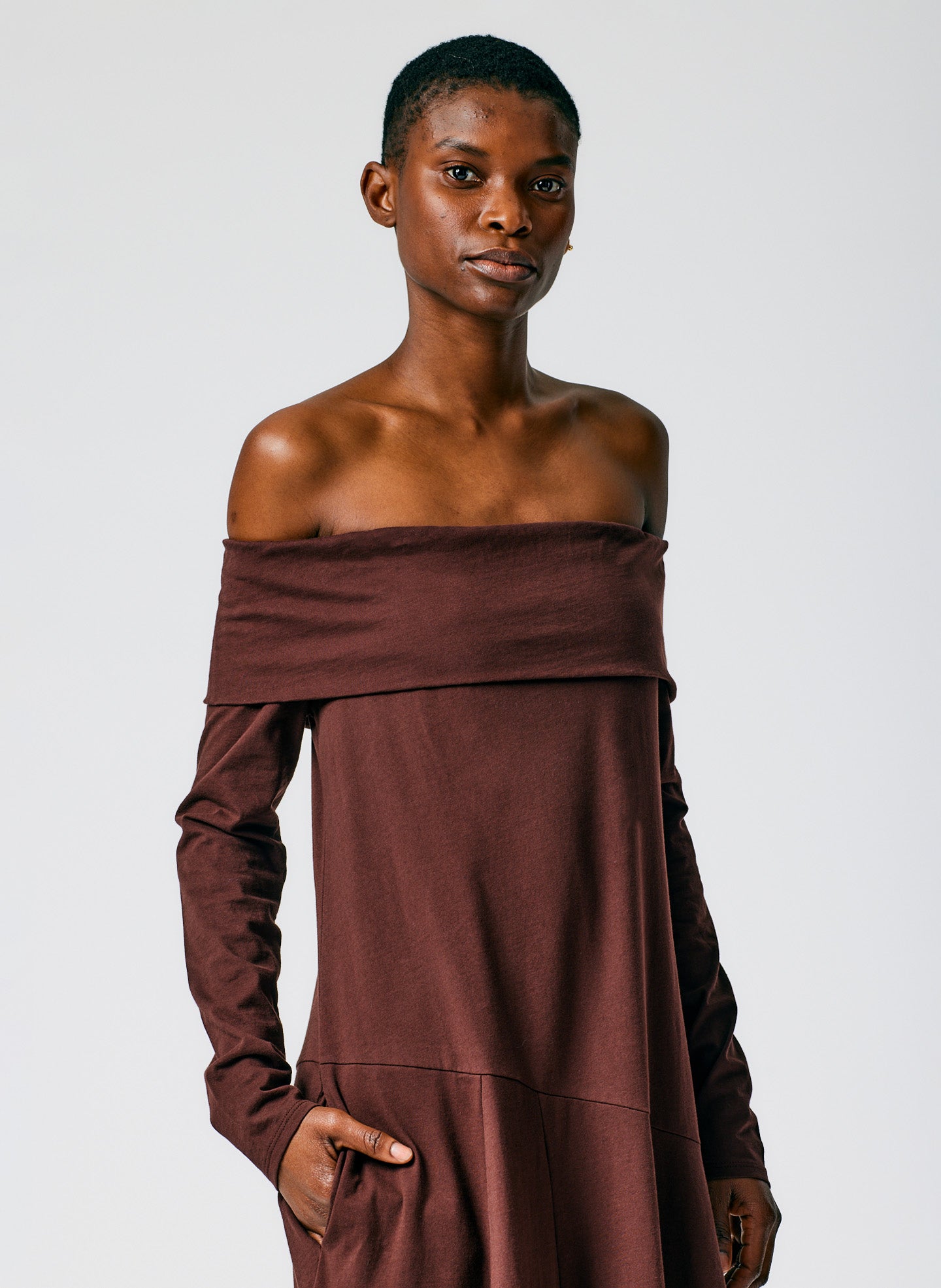 Off The Shoulder T-Shirt Dress – Tibi Official