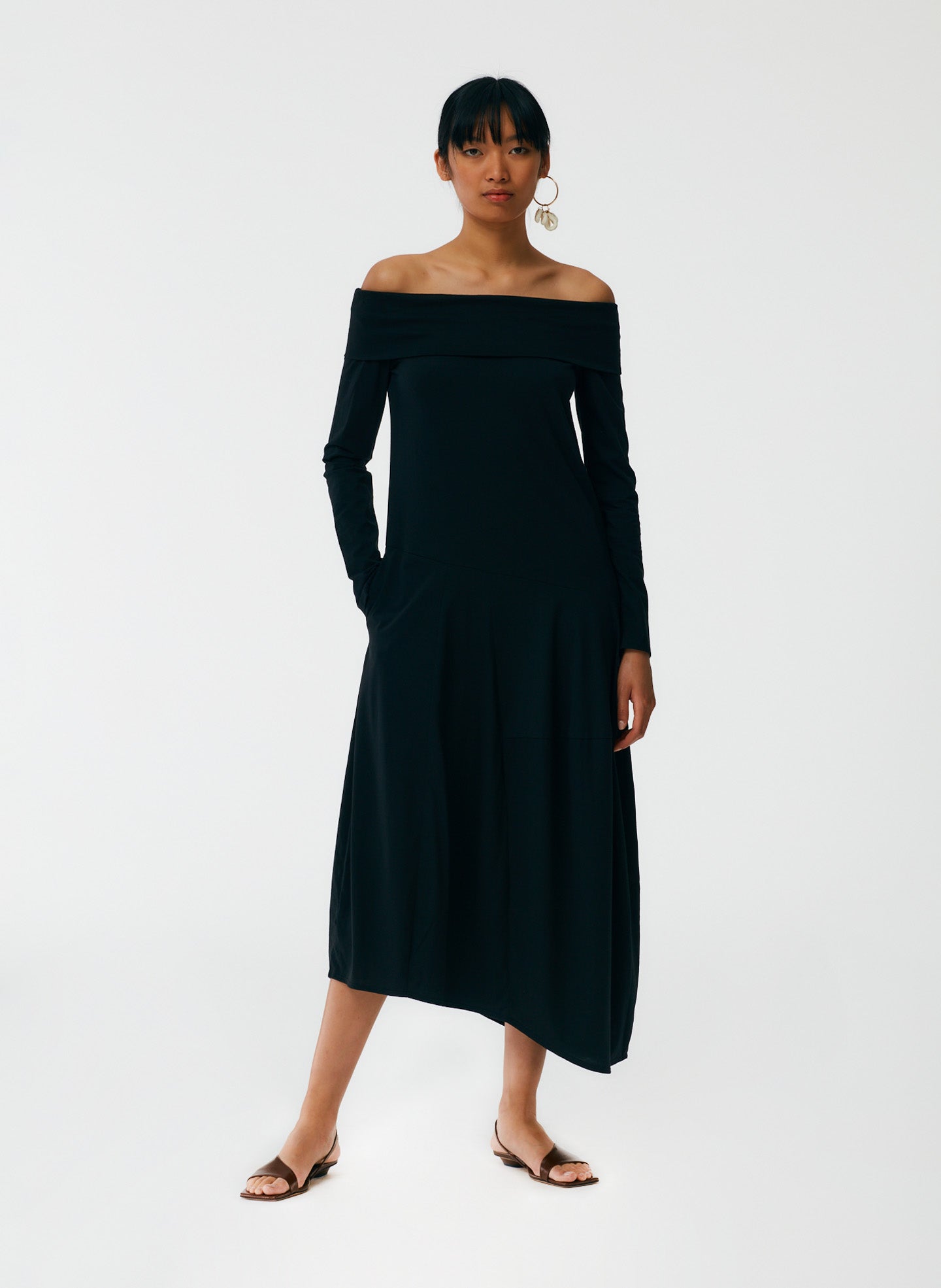 Off The Shoulder T-Shirt Dress – Tibi Official Off The Shoulder T-Shirt Dress – Tibi Official