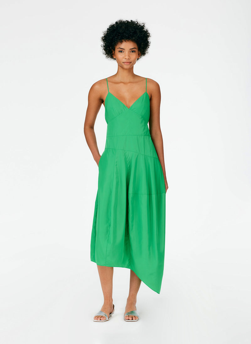 Organic Cotton Tencel V-Neck Cami Dress – Tibi Official