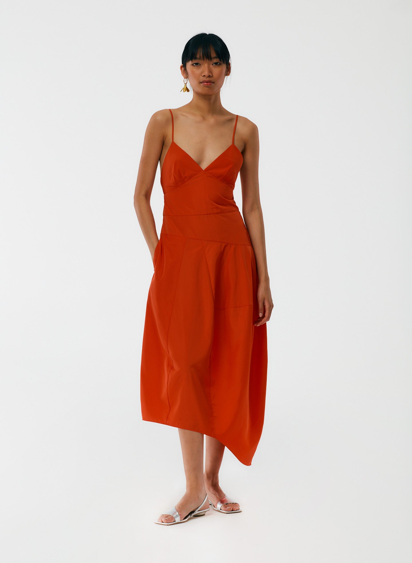 Italian Sporty Nylon Cami Dress Tibi Official Italian Sporty Nylon Cami Dress Tibi Official