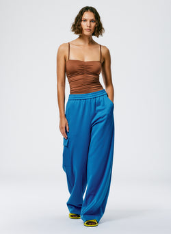 Active Knit Wide Leg Pull On Pant Sapphire Blue-1