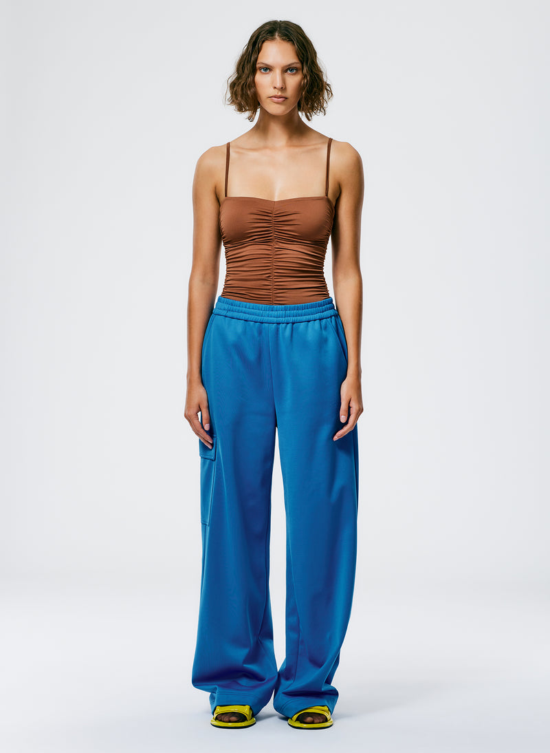 Active Knit Wide Leg Pull On Pant Sapphire Blue-3
