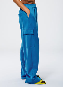 Active Knit Wide Leg Pull On Pant Sapphire Blue-6