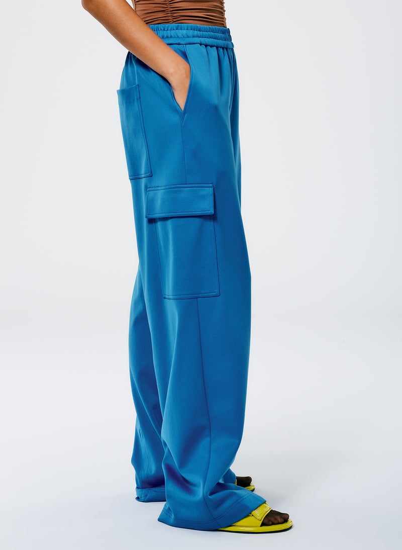 Active Knit Wide Leg Pull On Pant Sapphire Blue-6