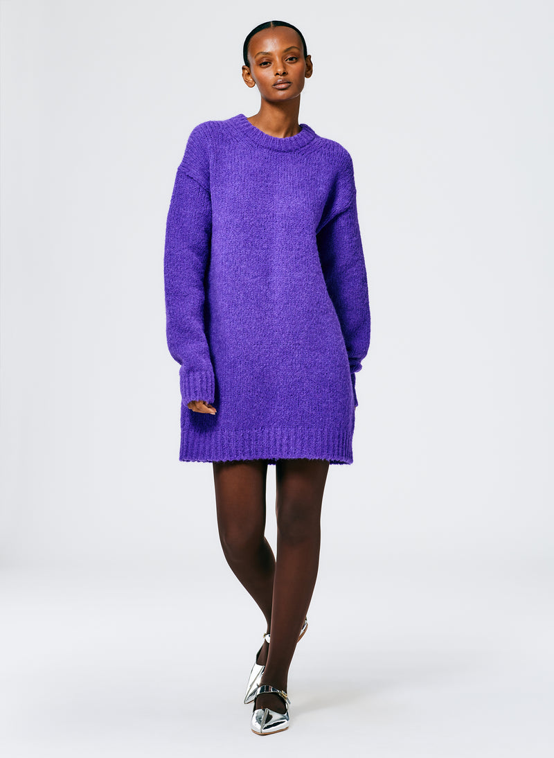 Airy Alpaca Easy Dress Purple-1