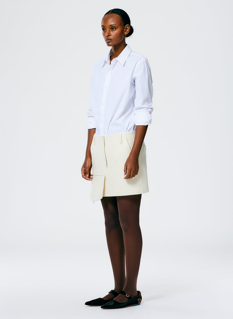 Boiled Wool Mini Skirt – Tibi Official