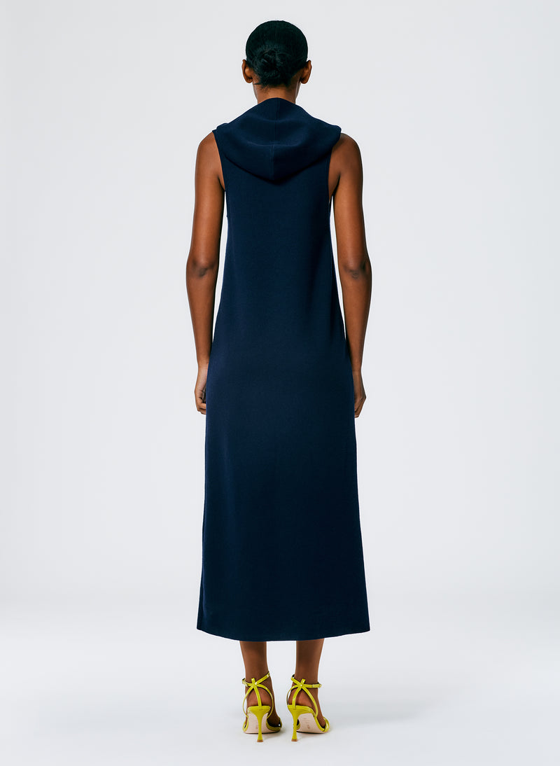 Compact Stretch Cashmere Hoodie Dress – Tibi Official