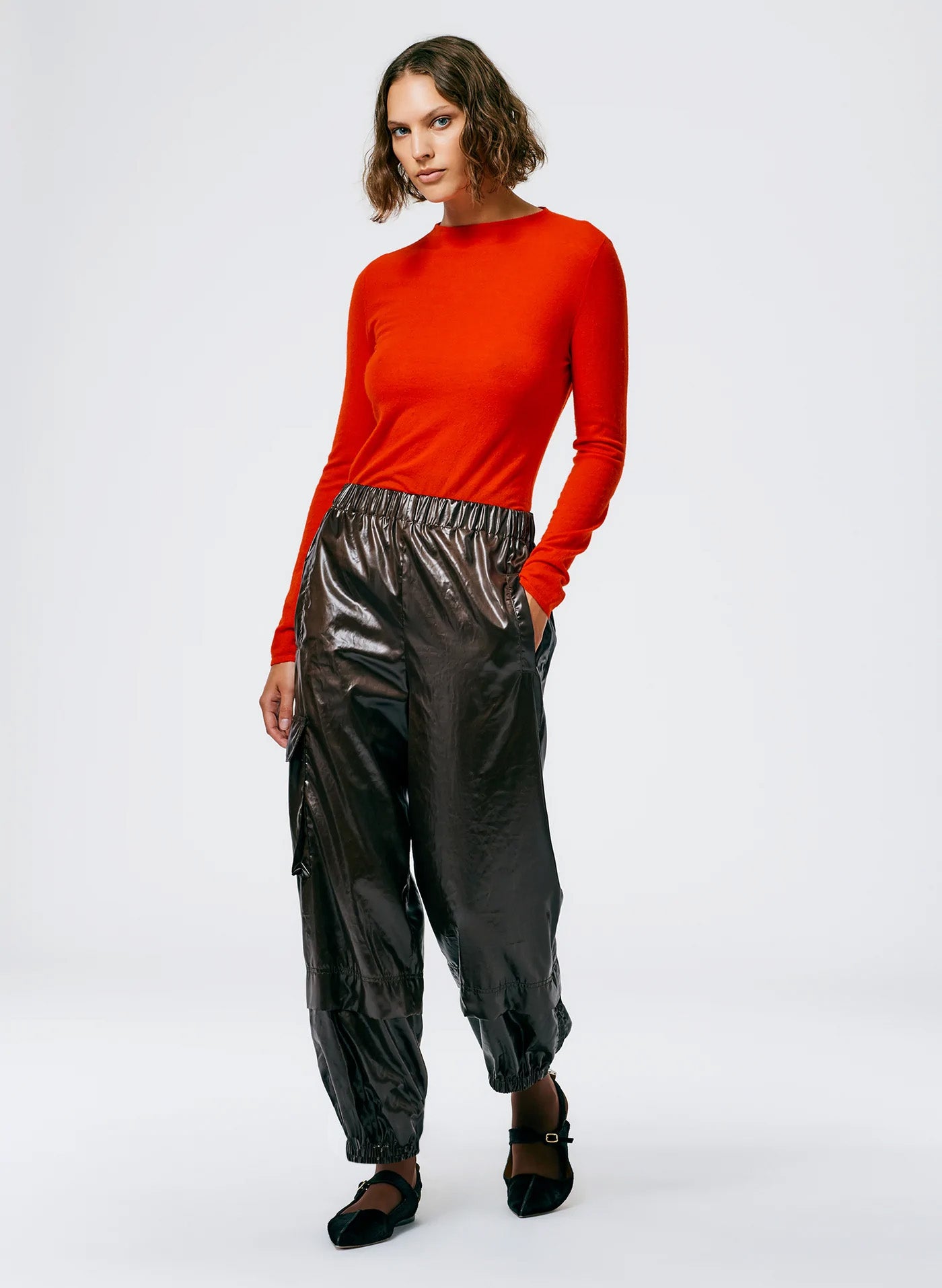 Gleam Wilt Pull On Jogger - Long - Brown-1
