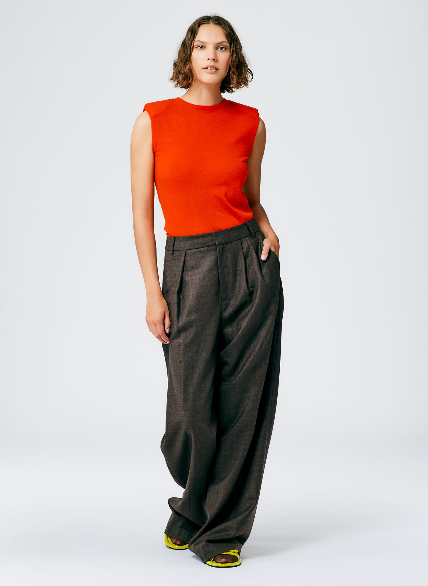 Reed Suiting Stella Pant - Brown Multi-1