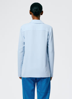 Soft Drape Slim Shirt Light Blue-4