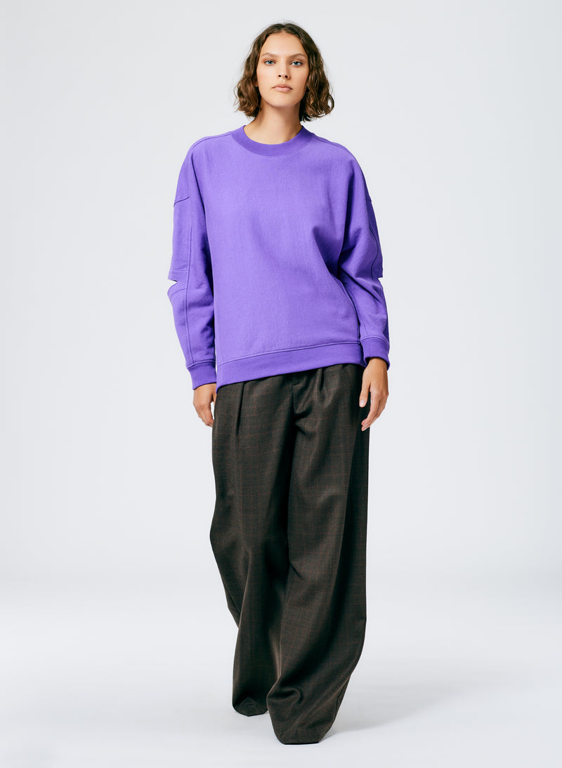 Cocoon Crewneck Sweatshirt Purple-6