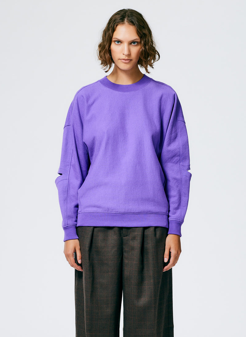 Cocoon Crewneck Sweatshirt Purple-3