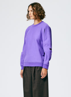Cocoon Crewneck Sweatshirt Purple-4