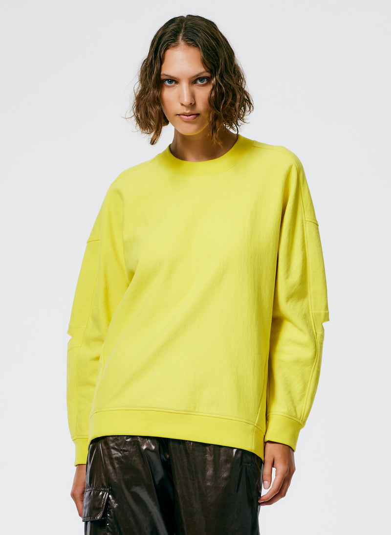 Cocoon Crewneck Sweatshirt Yellow-1