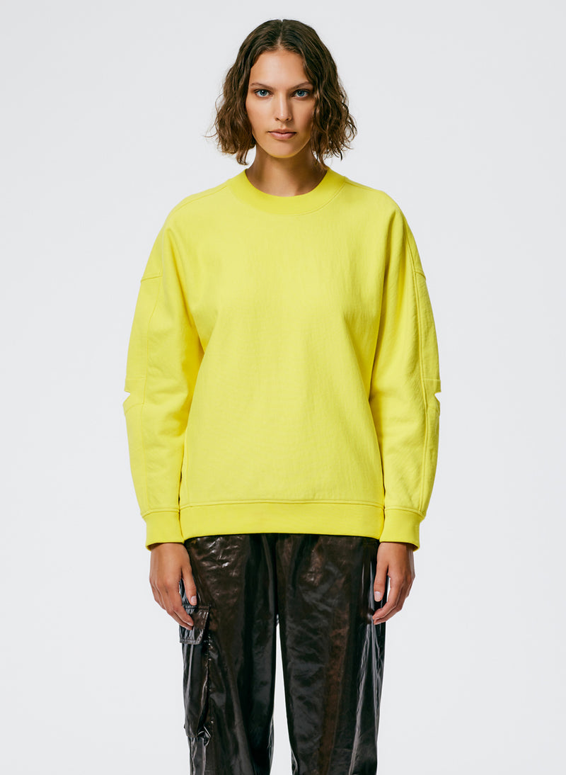 Cocoon Crewneck Sweatshirt Yellow-3