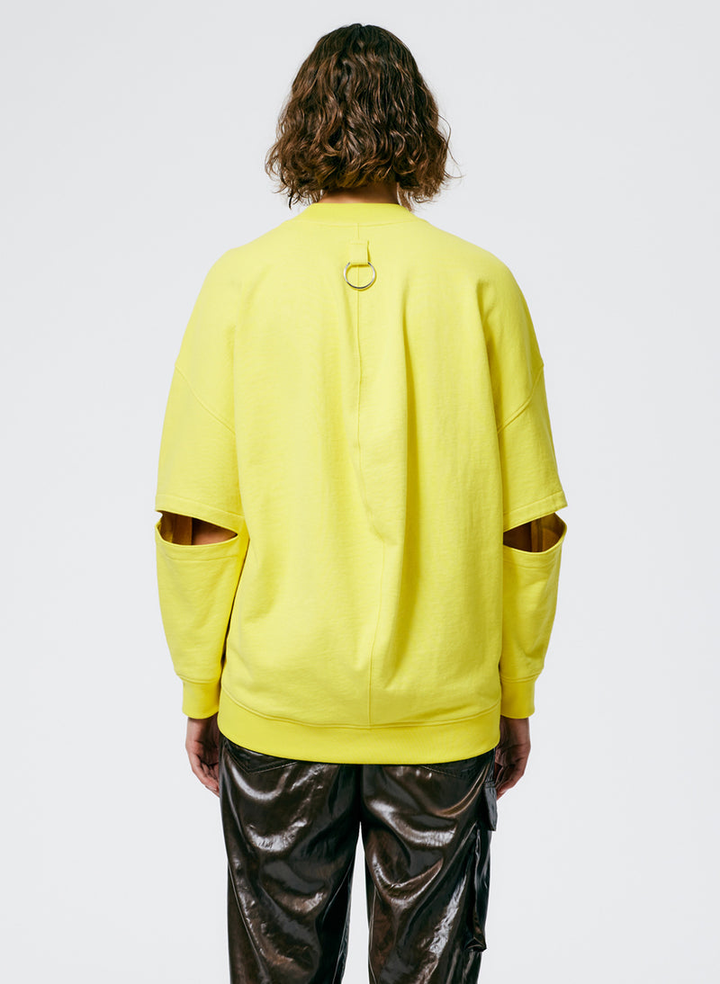 Cocoon Crewneck Sweatshirt Yellow-5