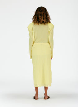 Crepe Gauze Pull On Skirt Canary Yellow-04