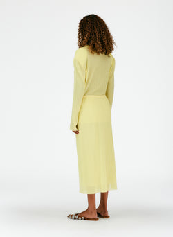 Crepe Gauze Pull On Skirt Canary Yellow-05