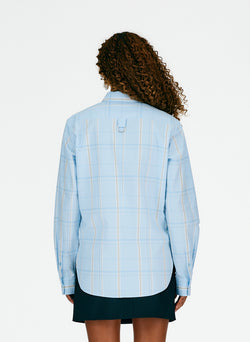 Caleb Plaid Oxford Men's Slim Shirt Blue Multi-04
