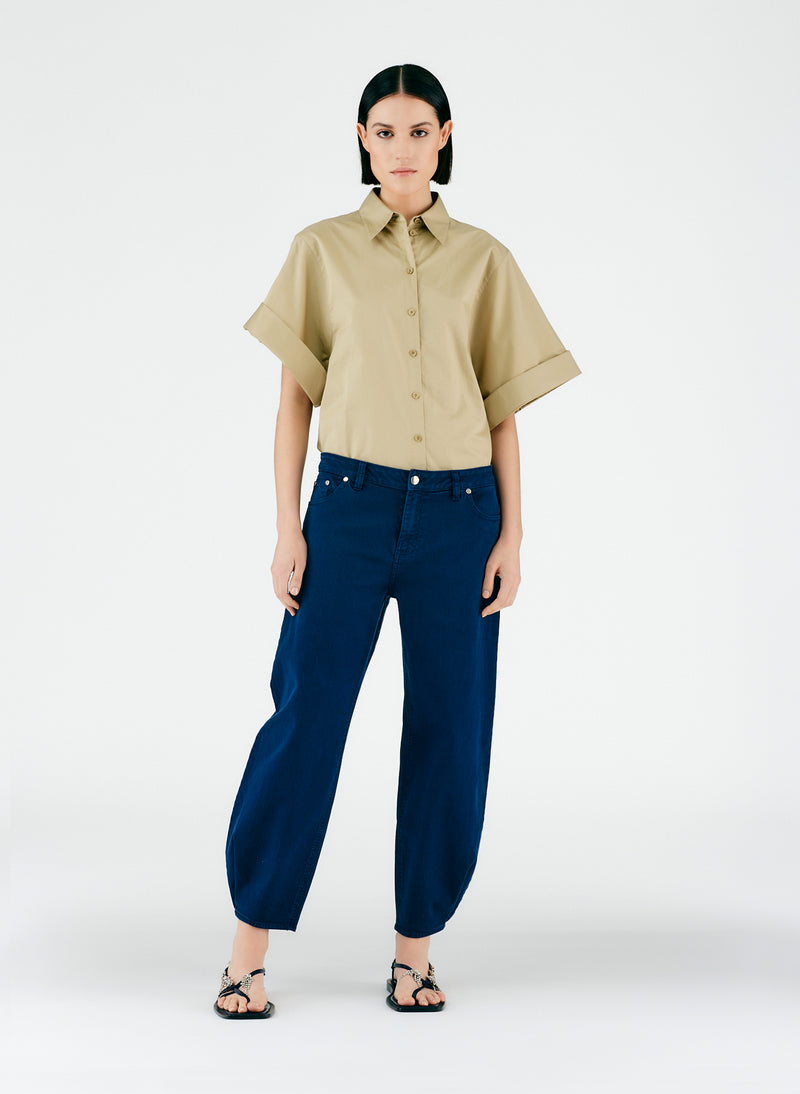 Cotton Drill Brancusi Pant - Regular – Tibi Official