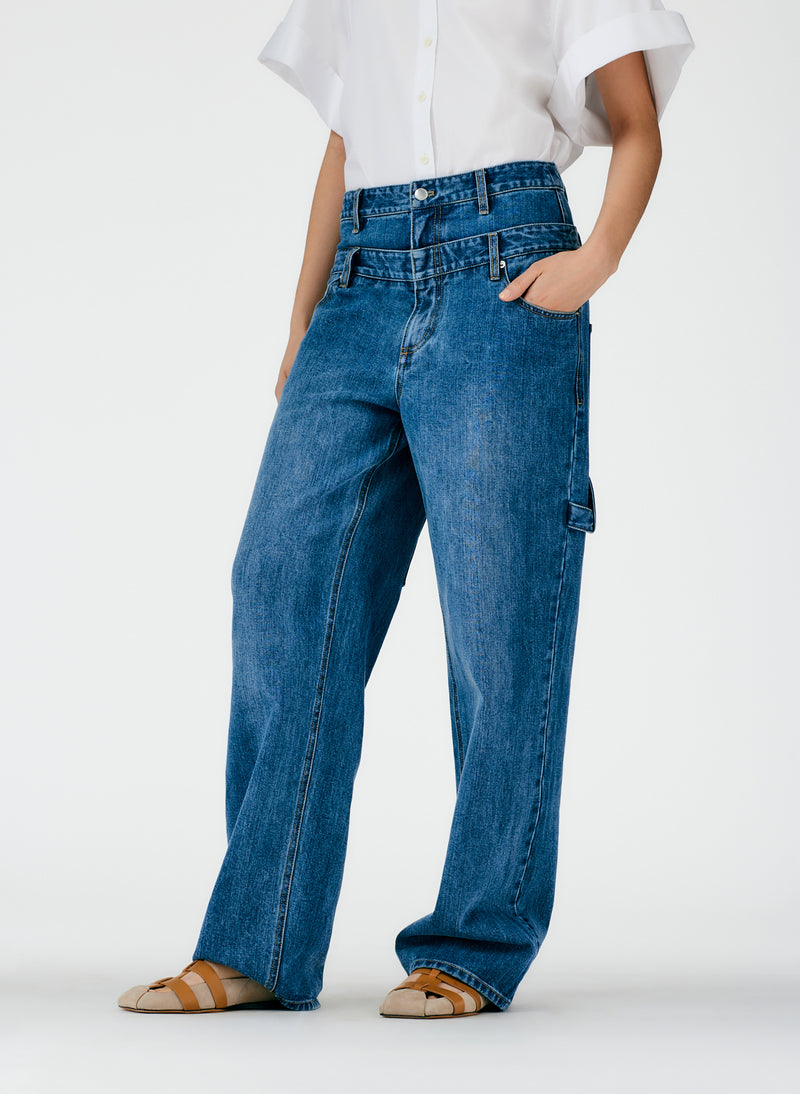 Classic Wash Double Waisted Sam Jean Classic Blue-06