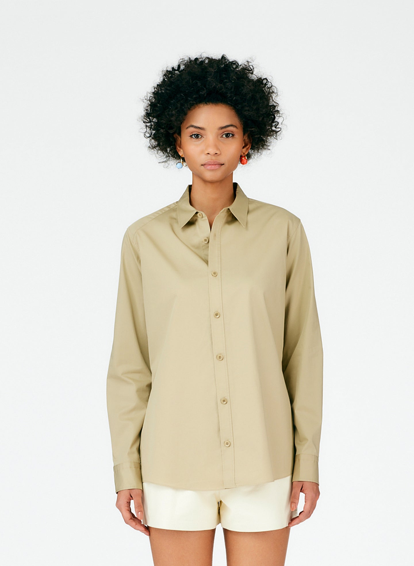 Eco Poplin Men's Slim Shirt - Clay-01