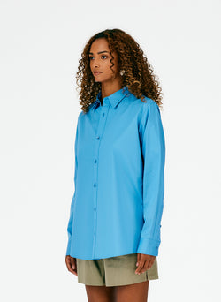 Eco Poplin Men's Slim Shirt Kairi Blue-02