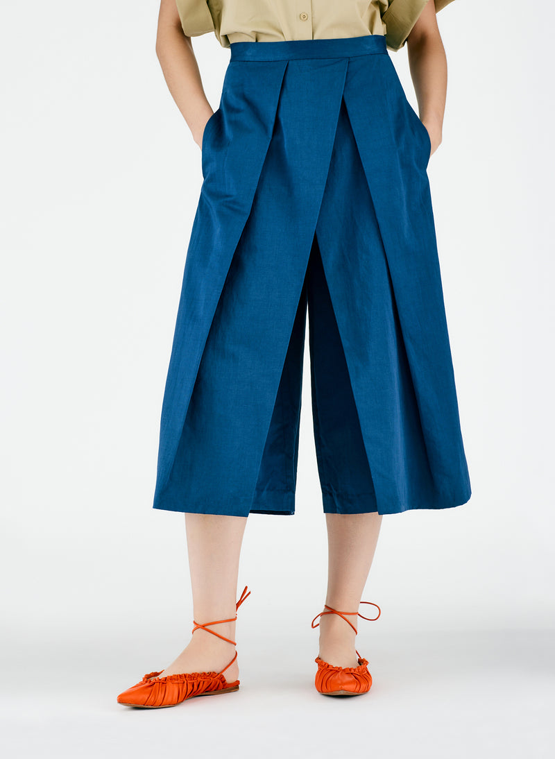 Zara Pleated Culottes/Skirt - Gem
