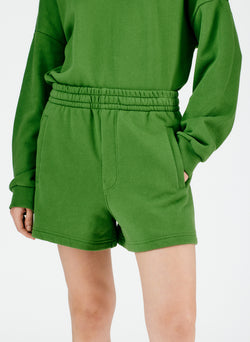 Sweatshirt Shorts Leaf Green-05