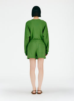 Sweatshirt Shorts Leaf Green-03