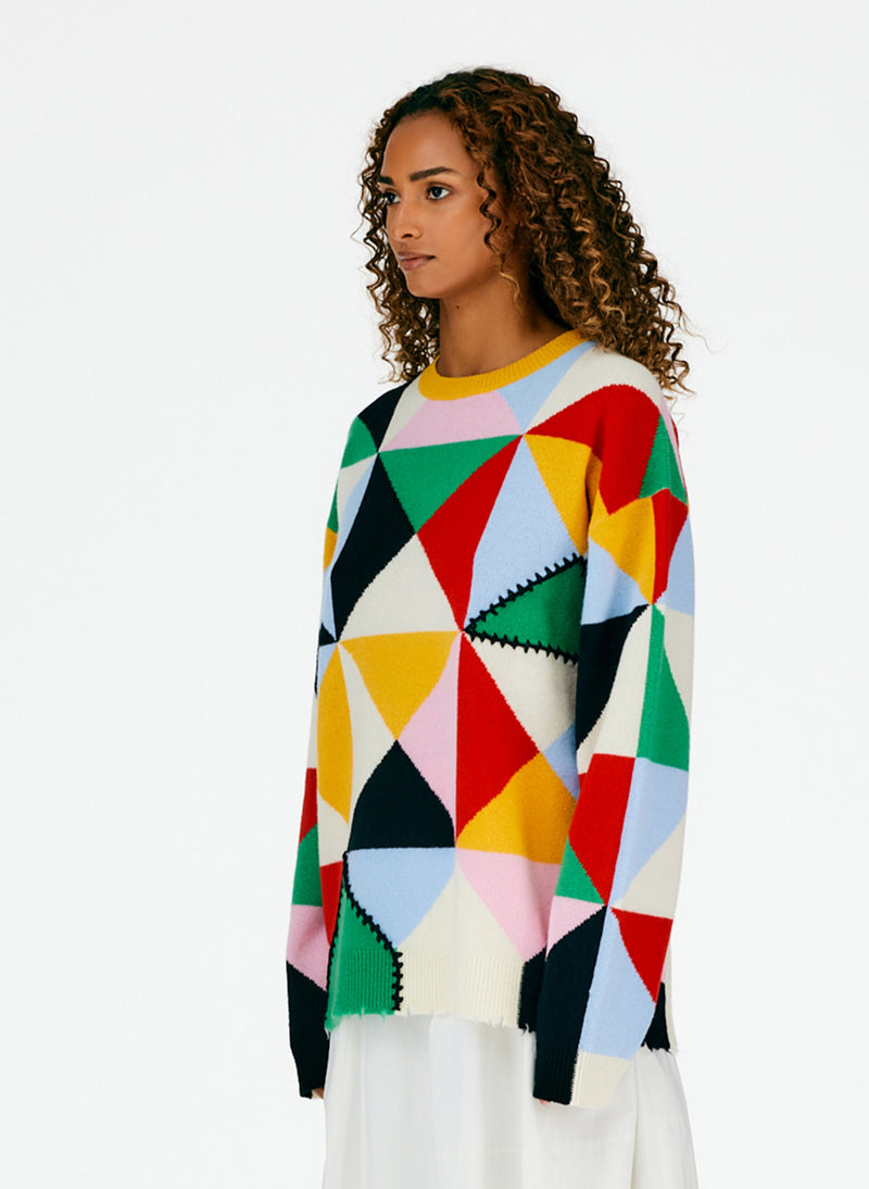 Patchwork Intarsia Sweater Pop Multi-02