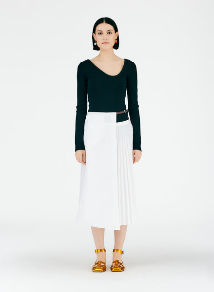 ★RAIVE★ Belt Pleats Skirt in Beige VW3SS10091 MUSINSA | RAIVE Belt Pleats Skirt in Beige VW3SS100-91