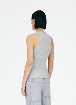 Printed Combed Cotton Ribbed Tank Candy Multi-04