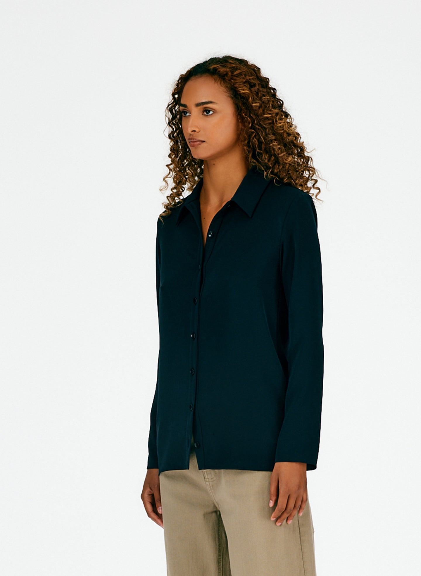 Soft Drape Slim Shirt Tibi Official Soft Drape Slim Shirt Tibi Official
