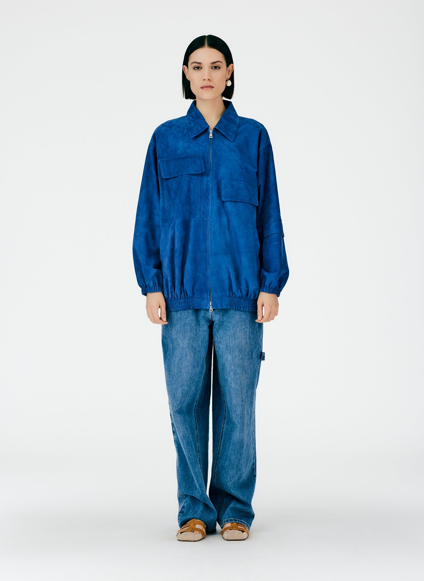 Suede Oversized Bomber – Tibi Official