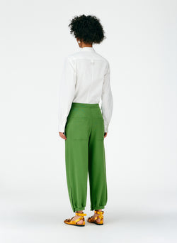 Cropped Sweatpant with Zipper Leaf Green-04