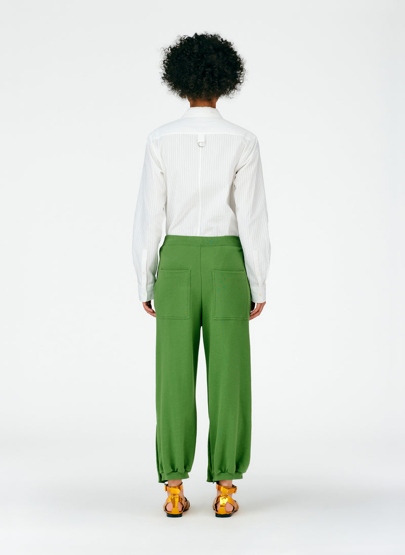 Cropped Sweatpant with Zipper Leaf Green-03