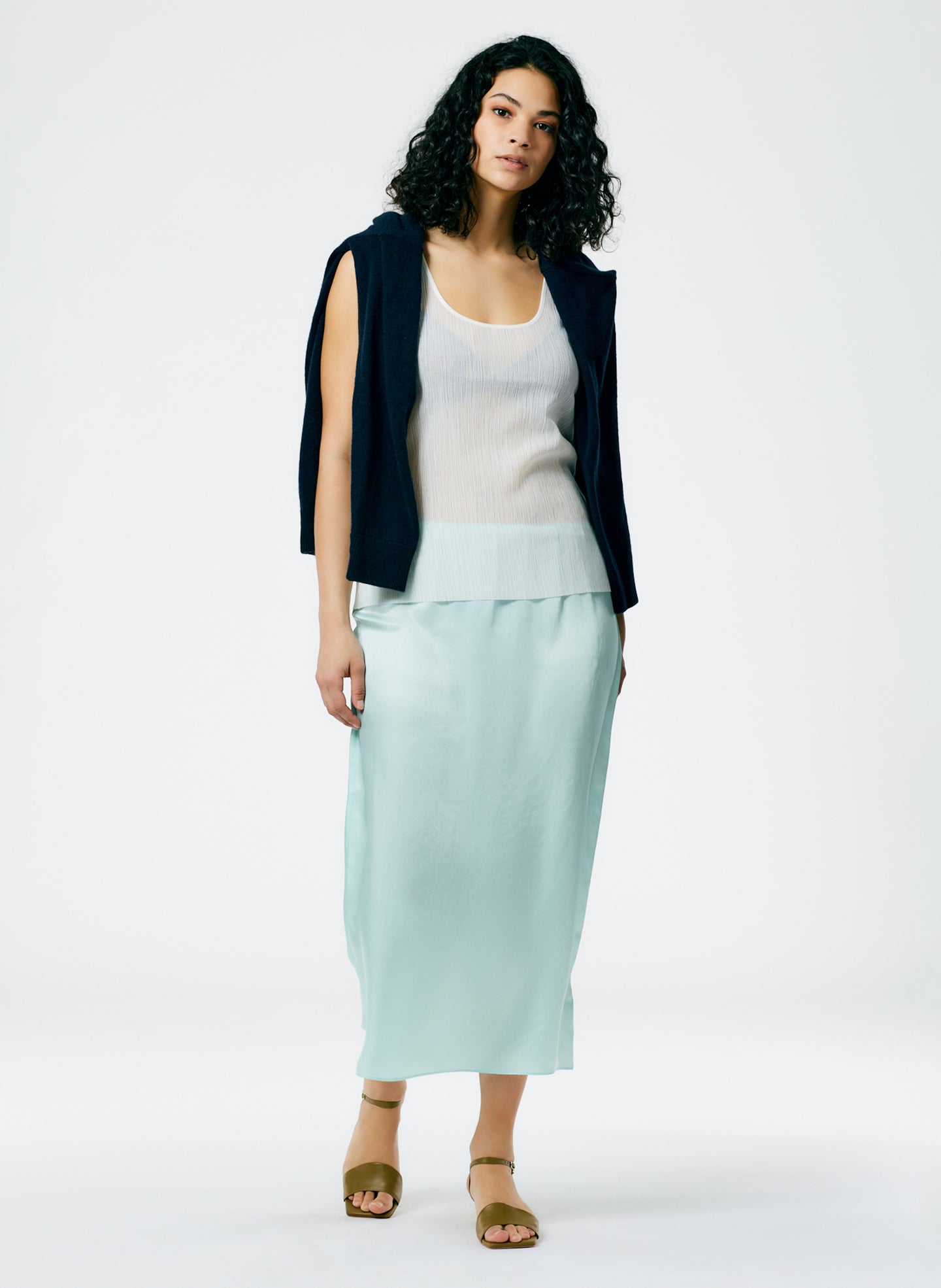 The Slip Skirt - Mint-1