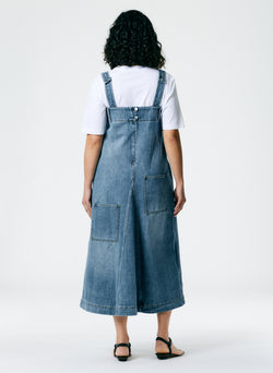 Classic Wash Denim Midi Overall Dress – Tibi Official