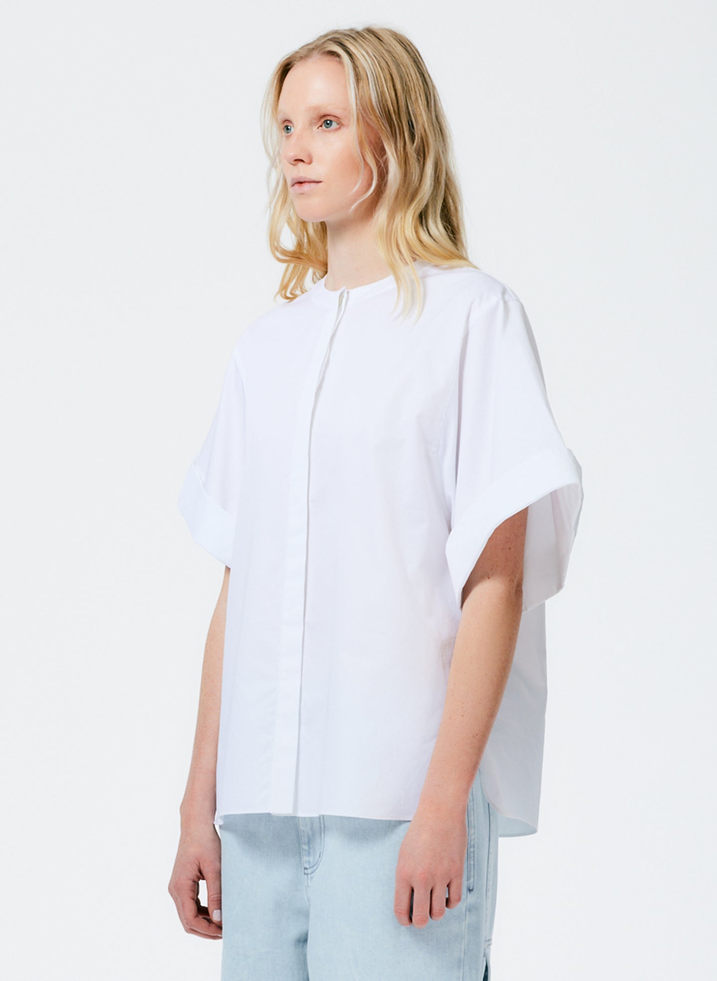 Eco Poplin Rolled Sleeve Shirt – Tibi Official