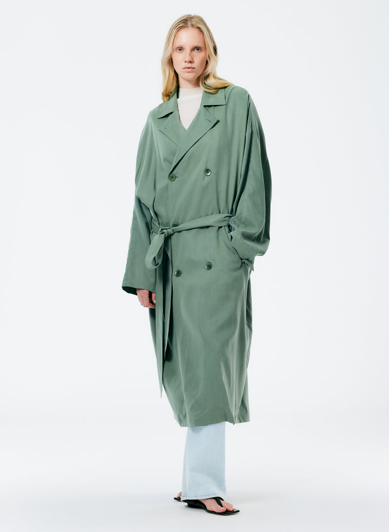 Lancaster Lyocell Trench Sage Green-3